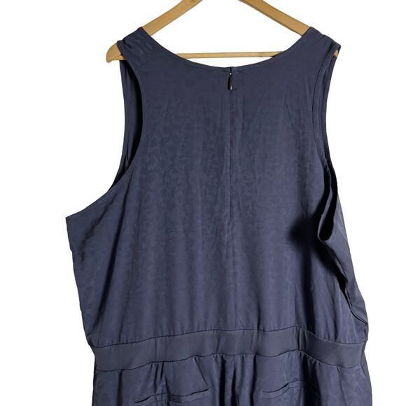 Athleta Brooklyn Textured Jacquard Leopard Medieval Violet Jumpsuit Size 26 - Picture 8 of 11